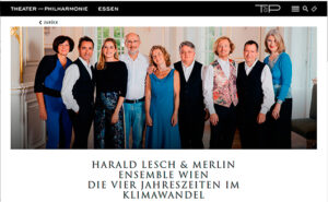 Harald Lesch und Merlin Emsemble Wien, Screenshot von der Website des Veranstalters